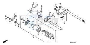 XL700VA9 France - (F / ABS CMF SPC) drawing GEARSHIFT DRUM