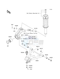 KAF 400 A [MULE 610 4X4] (A6F-AF) AAF drawing SUSPENSION