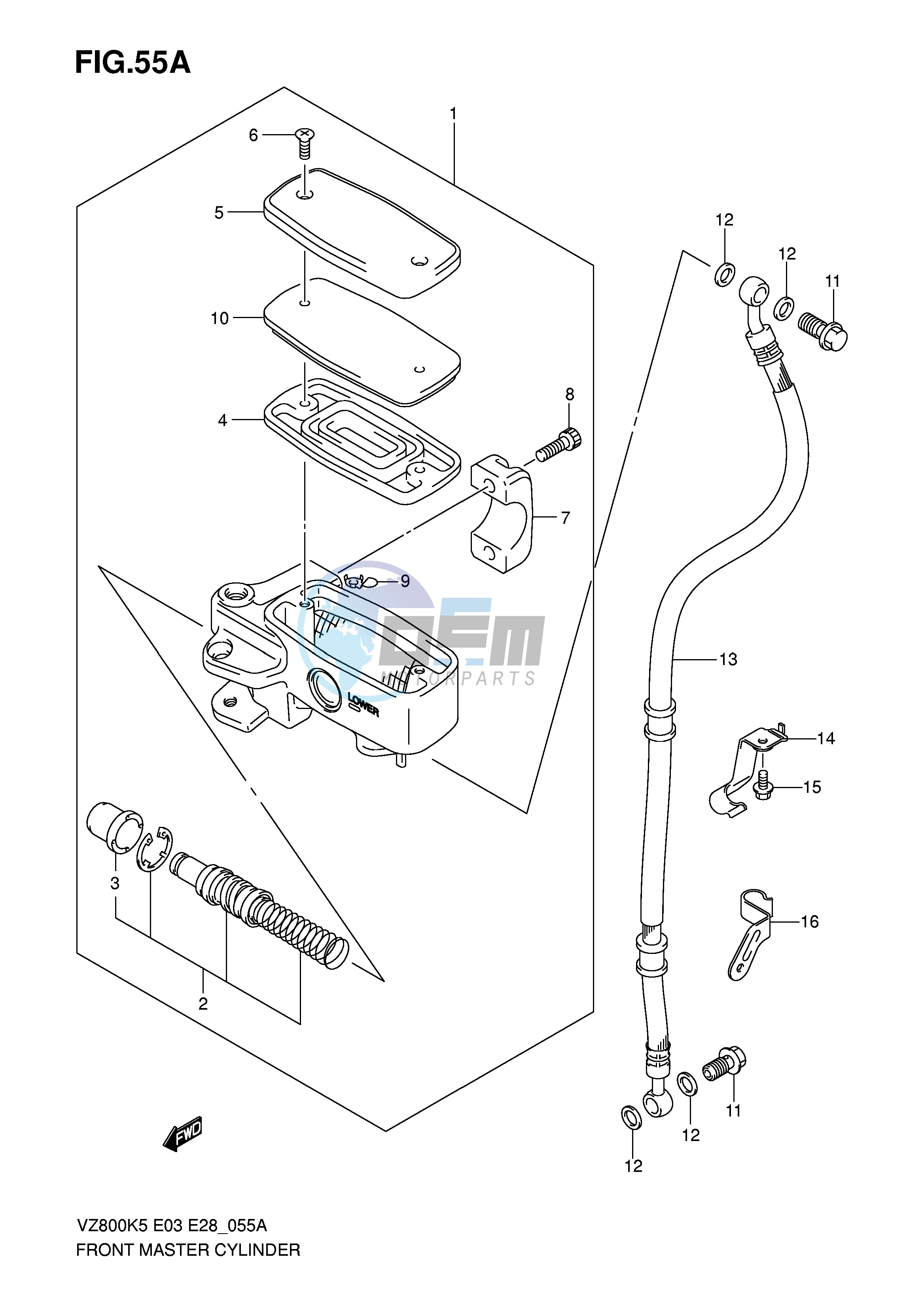 FRONT MASTER CYLINDER (MODEL K7 K8 K9)