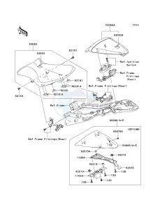 ZX 600 P [NINJA ZX-6R] (7F-8FA) P8F drawing SEAT