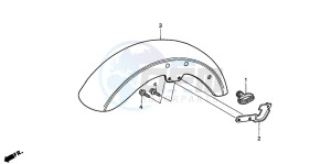 VT1100D2 drawing FRONT FENDER