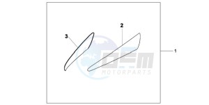 XL1000V9 F / CMF drawing SIDE FAIRING ACCENT