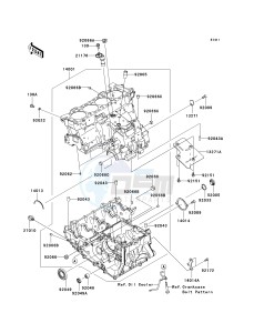 ZX 1000 E [NINJA ZX-10R] (E8F-E9FA) 0E9F drawing CRANKCASE