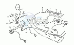 Nevada 350 drawing Handlebar - controls