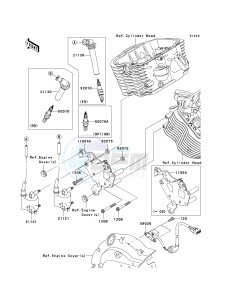 VN 900 D[VULCAN 900 CLASSIC LT] (6F-9F) D8F drawing IGNITION SYSTEM