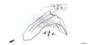 CRF250RG CRF250R ED drawing FRONT FENDER