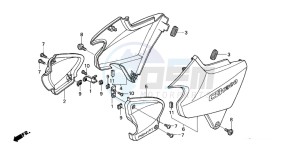 CB1300F1 CB1300SUPER FOUR drawing SIDE COVER (CB1300F/F1)