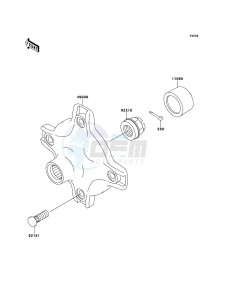 KVF360 4x4 KVF360ACF EU GB drawing Rear Hub