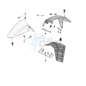 VIVA 3 L 125 4T drawing FENDERS