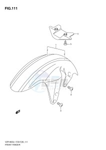 VZR1800 (E3) INTRUDER drawing FRONT FENDER (VZR1800ZL1 E33)