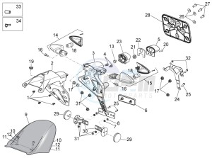 Tuono V4 1100 RR (USA-CND) USA-CND drawing Rear body II