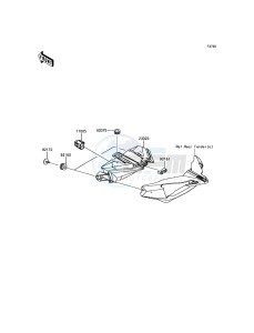 NINJA H2R ZX1000YHF EU drawing Taillight(s)