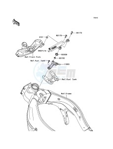 NINJA ZX-6R ZX600RDF FR GB XX (EU ME A(FRICA) drawing Steering Damper