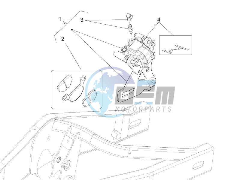 Rear master brake cylinder