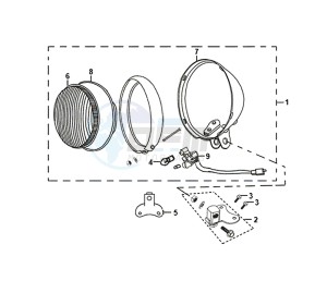 ALLO 50 (25 KM/H) (AJ05WA-NL) (L8-M0) drawing HEAD LIGHT / ALLO 50 (25 KM/H) (AJ05WA-NL) (L8-M0)