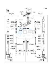 Z750R ABS ZR750PBF FR GB XX (EU ME A(FRICA) drawing Front Fork