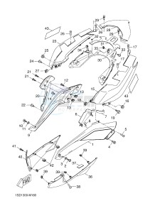 YPR400RA XMAX 400 ABS EVOLIS 400 ABS (1SDG) drawing SIDE COVER