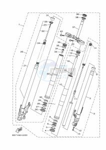 YZF250-A (B6P2) drawing FRONT FORK