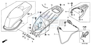 SH125C drawing SEAT/LUGGAGE BOX