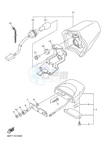 XJ6N 600 XJ6-N (NAKED) (20SV) drawing TAILLIGHT