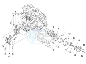 X7 300 ie Euro 3 drawing Camshaft - Rocking levers support unit