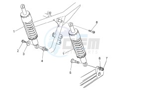 V7 CafÃ¨ 750 drawing Rear shock absorber