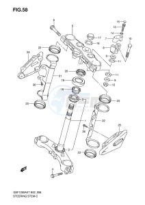 GSF1250 (E2) Bandit drawing STEERING STEM (GSF1250K7 AK7 K8 AK8 K9 AK9)