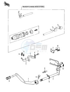 KDX 450 A [KDX450] (A1) [KDX450] drawing GEAR CHANGE MECHANISM