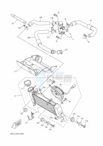 YZF125-A YZF-R125 (B5G4) drawing RADIATOR & HOSE