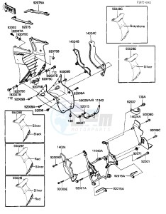 ZX 900 A [NINJA] (A1-A2) NINJA 900 drawing FAIRING LOWERS