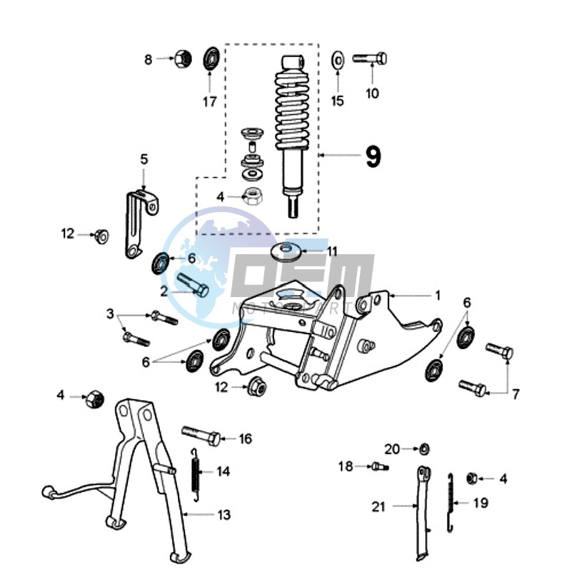 REAR SHOCK AND STAND