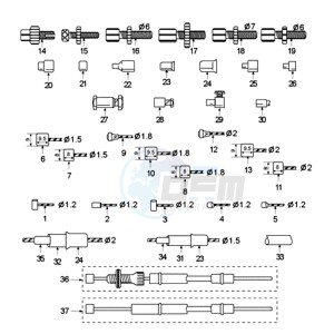 VOGUE LNA BE drawing CONTROLS AND CABLES