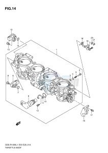 GSX-R1000 (E3-E28) drawing THROTTLE BODY (GSX-R1000L1 E33)