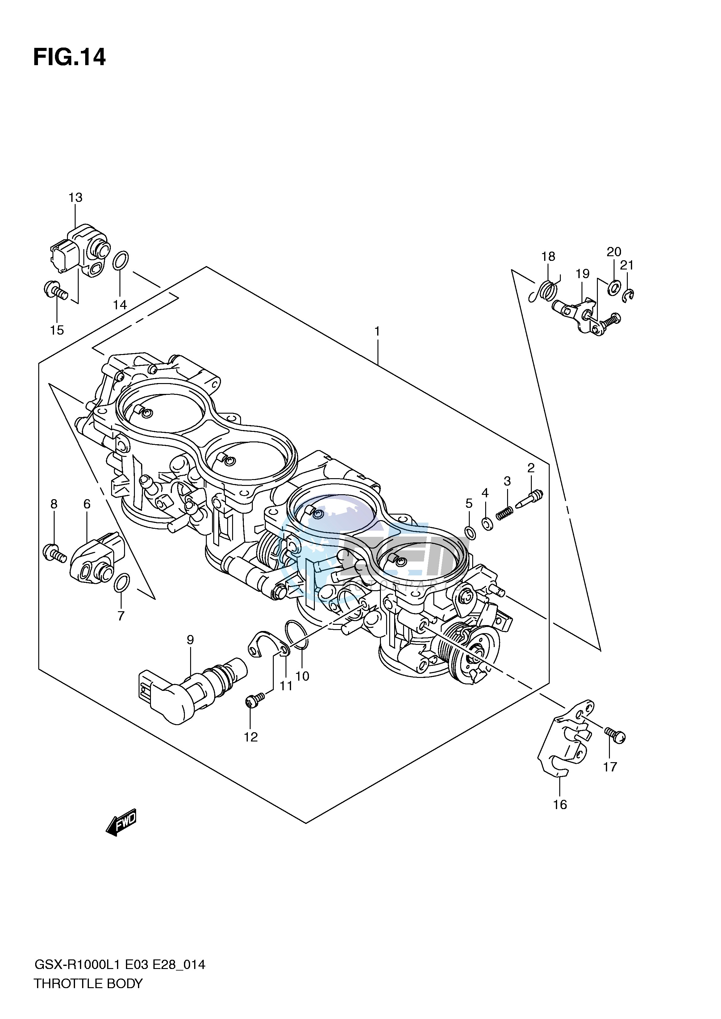 THROTTLE BODY (GSX-R1000L1 E33)