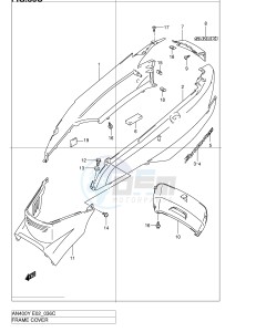 AN400 (E2) Burgman drawing FRAME COVER (MODEL K2)