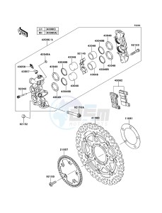 Z1000SX ABS ZX1000HDF FR GB XX (EU ME A(FRICA) drawing Front Brake