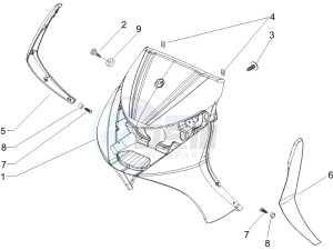 Beverly 125 Sport e3 drawing Front shield