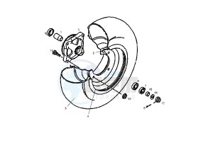 DXR QUAD - 200 cc drawing FRONT WHEEL