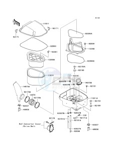 KVF 700 A [PRAIRIE 700 4X4] (A6F) A6F drawing AIR CLEANER