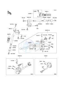 ZX 600 J [ZZR600] (J6F-J8F) J6F drawing HANDLEBAR