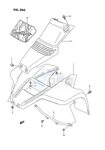 LT80 (P28) drawing FRONT FENDER (MODEL S)