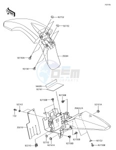 KLX110 KLX110CJF EU drawing Fenders