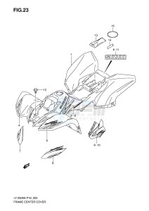 LT-Z50 (P19) drawing FRAME CENTER COVER (MODEL K6 K7)