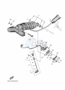 TRACER 9 GT MTT890D (BAPV) drawing REAR SUSPENSION