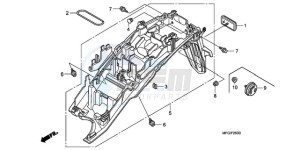 CB600FAA France - (F / ABS CMF) drawing REAR FENDER