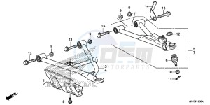 TRX500FE1F TRX500F Europe Direct - (ED) drawing FRONT ARM