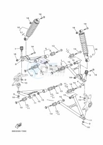 YFM450FWBD KODIAK 450 EPS (BEYK) drawing FRONT SUSPENSION & WHEEL