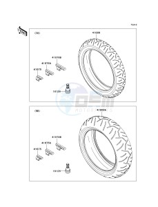 ZX 600 N [ZX-6RR] (N1) N1 drawing TIRES