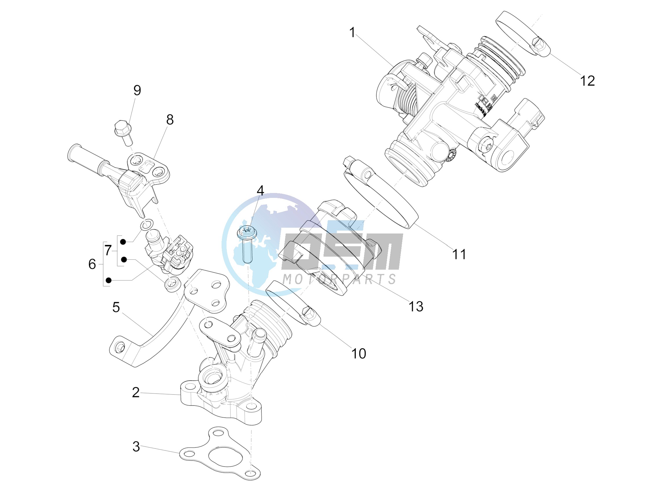 Throttle body - Injector - Union pipe