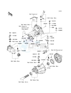 KAF 400 C [MULE 610 4X4 HARDWOODS GREEN HD] (C6F-C9F) C9F drawing GEAR CHANGE MECHANISM